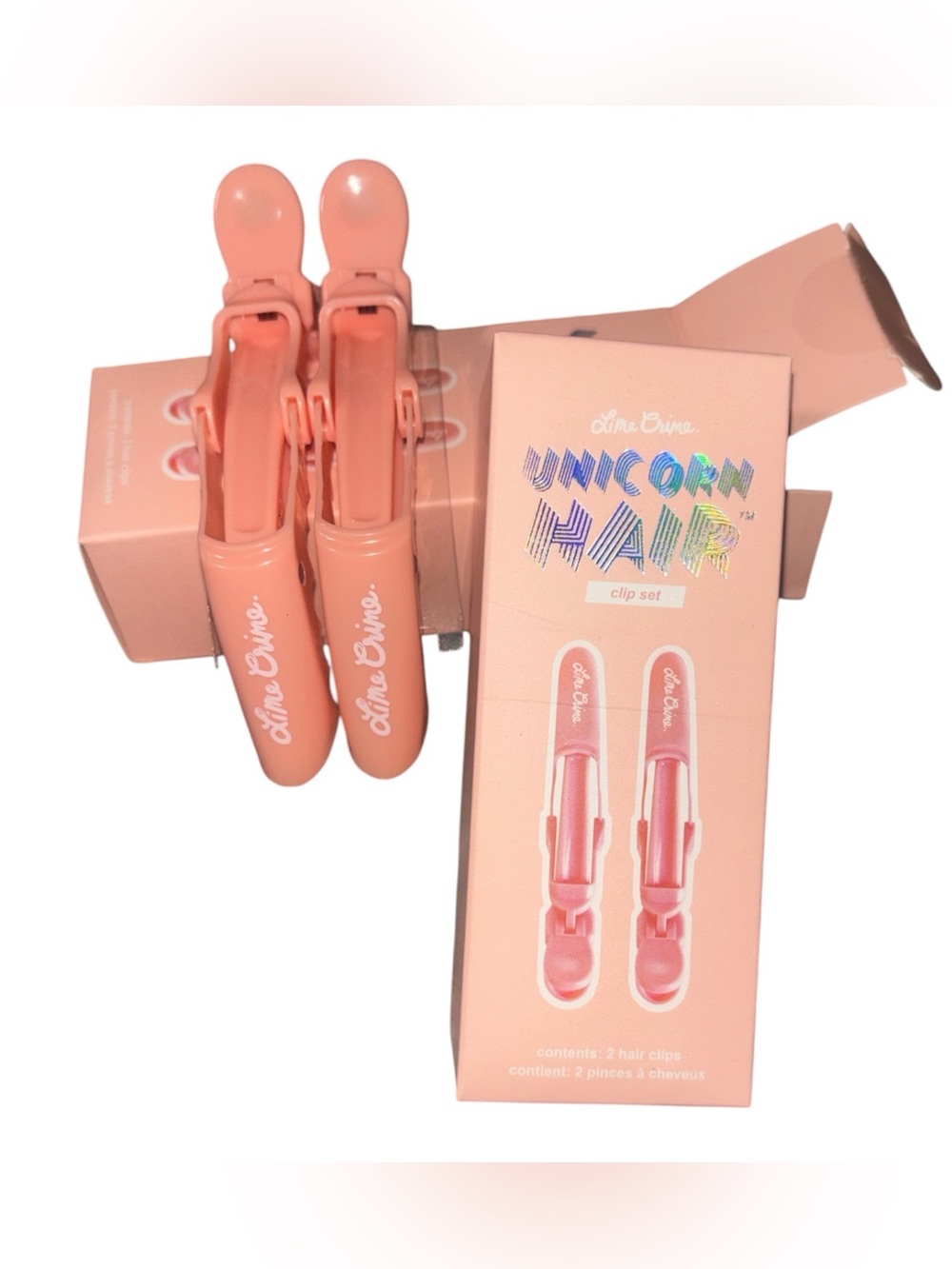 Lime Crime Unicorn Hair Clips – 2 Boxes / 4 Clips Total – NEW